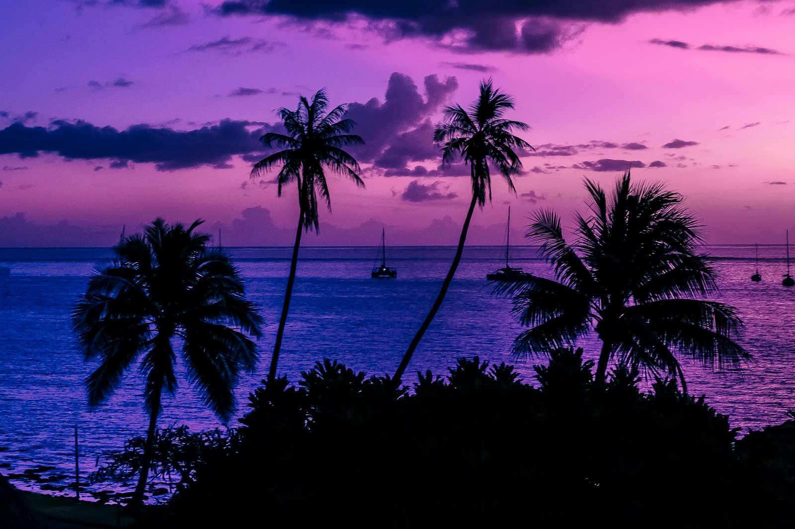 Sunset in Tahiti French Polynesia