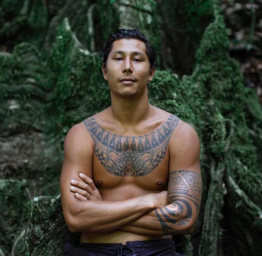 Polynesian Tattoo by Lolo on the Island of Moorea French Polynesia