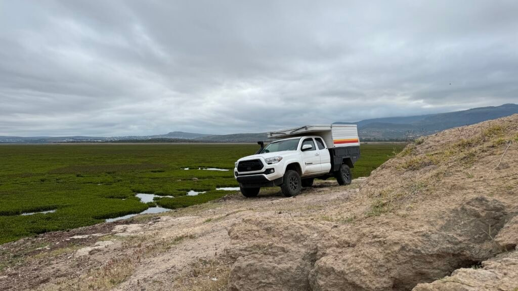 One of One overland build 2023 Toyota Tacoma Bowen Customs Four Wheel Camper Baja Stripes