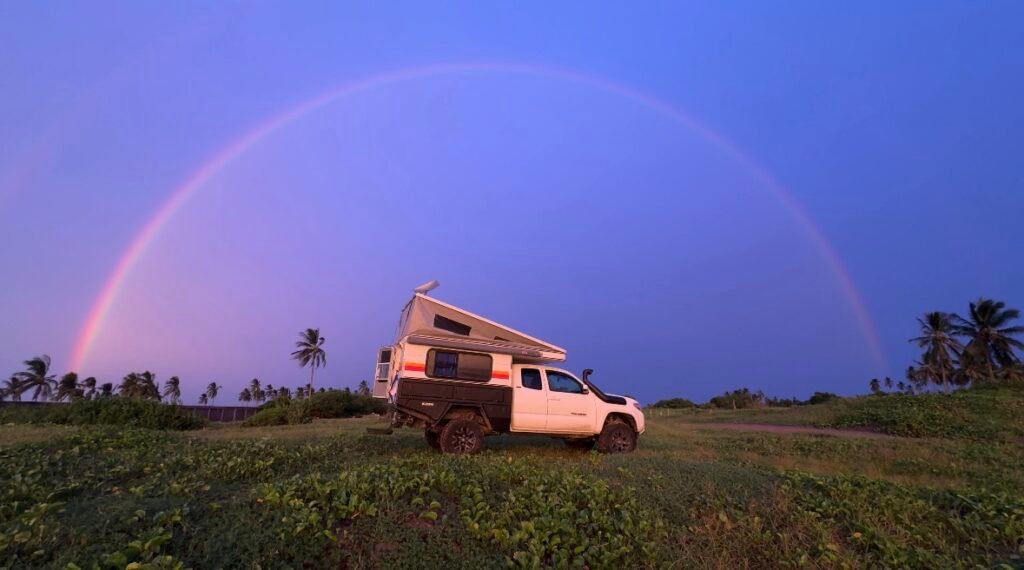 One of One overland build 2023 Toyota Tacoma Bowen Customs Four Wheel Camper Baja Stripes