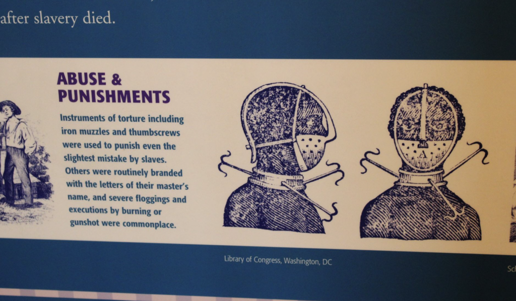 slavery punishment Bermuda Museum