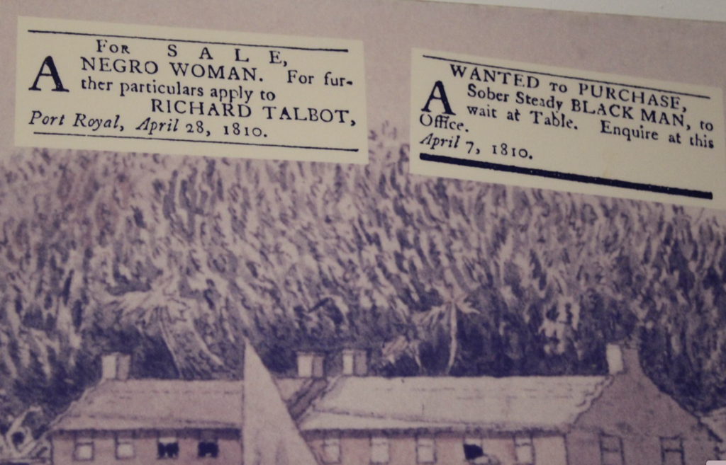 Image of for sale and wanted for purchase slave newspaper ads