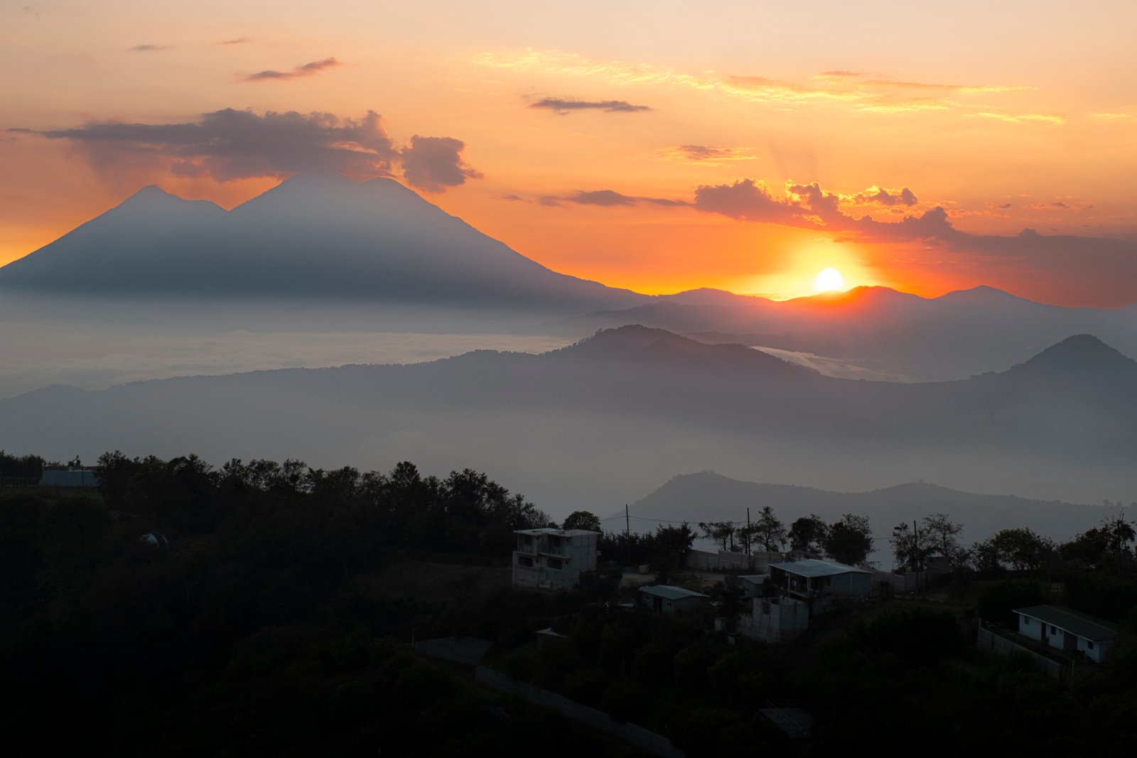 Sunset at Hobbitenango Guatemala