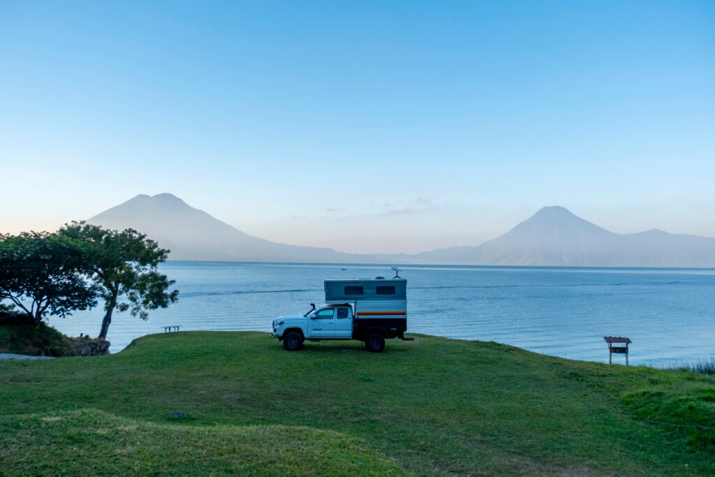 Camp spot at Bahia Atitlán Guatemala