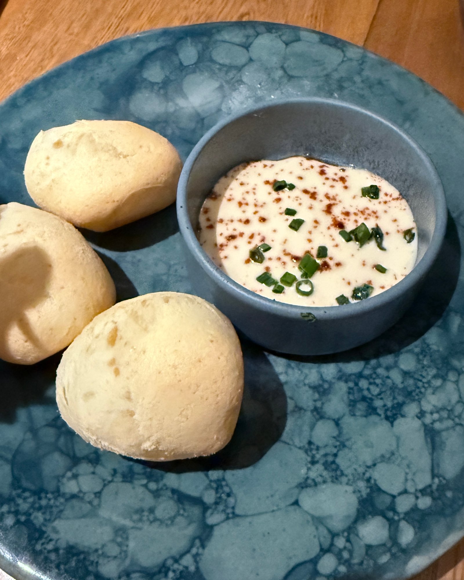 yuca bread with sour cream dip